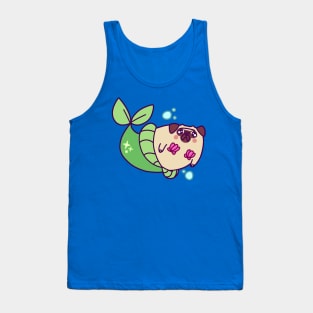 Pug Mermaid Tank Top